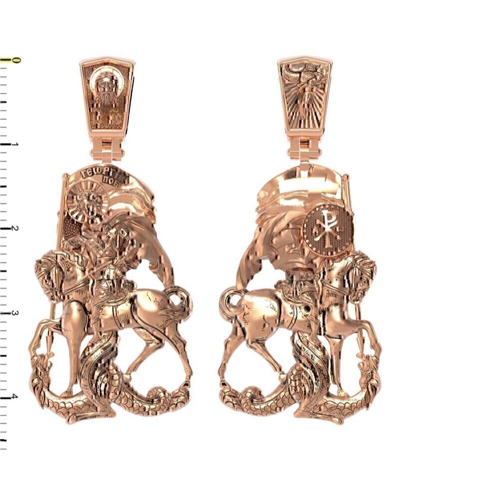 Купить Образ из красного золота "Святой Георгий Победоносец" (30581)