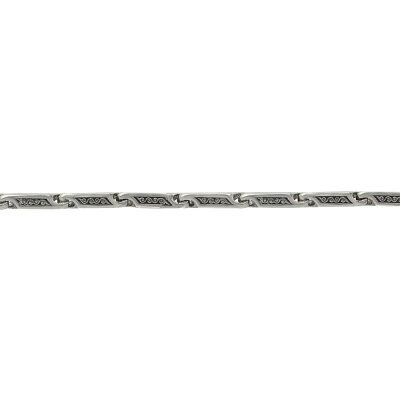 картинка Цепь литая из серебра с узором (92289) 