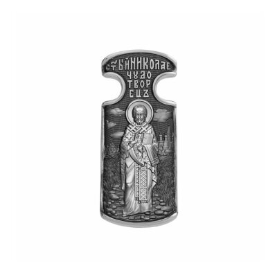 картинка Образ из серебра "Святой Николай Чудотворец" (52542) 