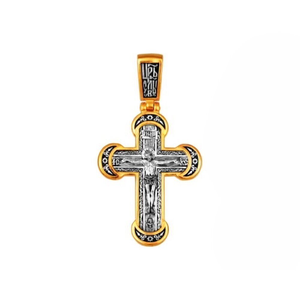 Купить Крест из серебра "Да воскреснет Бог" (42883)