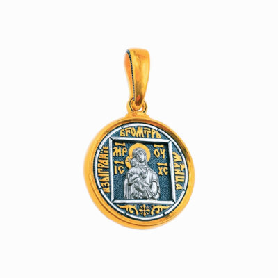 картинка Образ из серебра "Божия Матерь Взыграние" (52592) 