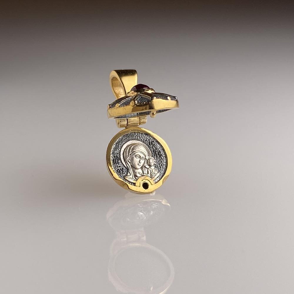 Купить Образ-складень из серебра "Божия Матерь Казанская" (52466)