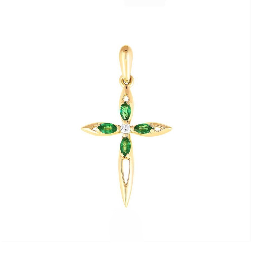 Купить Крест из серебра с фианитами (42986)