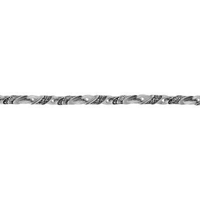 картинка Цепь литая из серебра "Молитва к Ангелу Хранителю" (92474) 