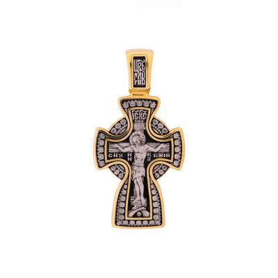 картинка Крест из серебра "Божия Матерь Знамение" (42863) 