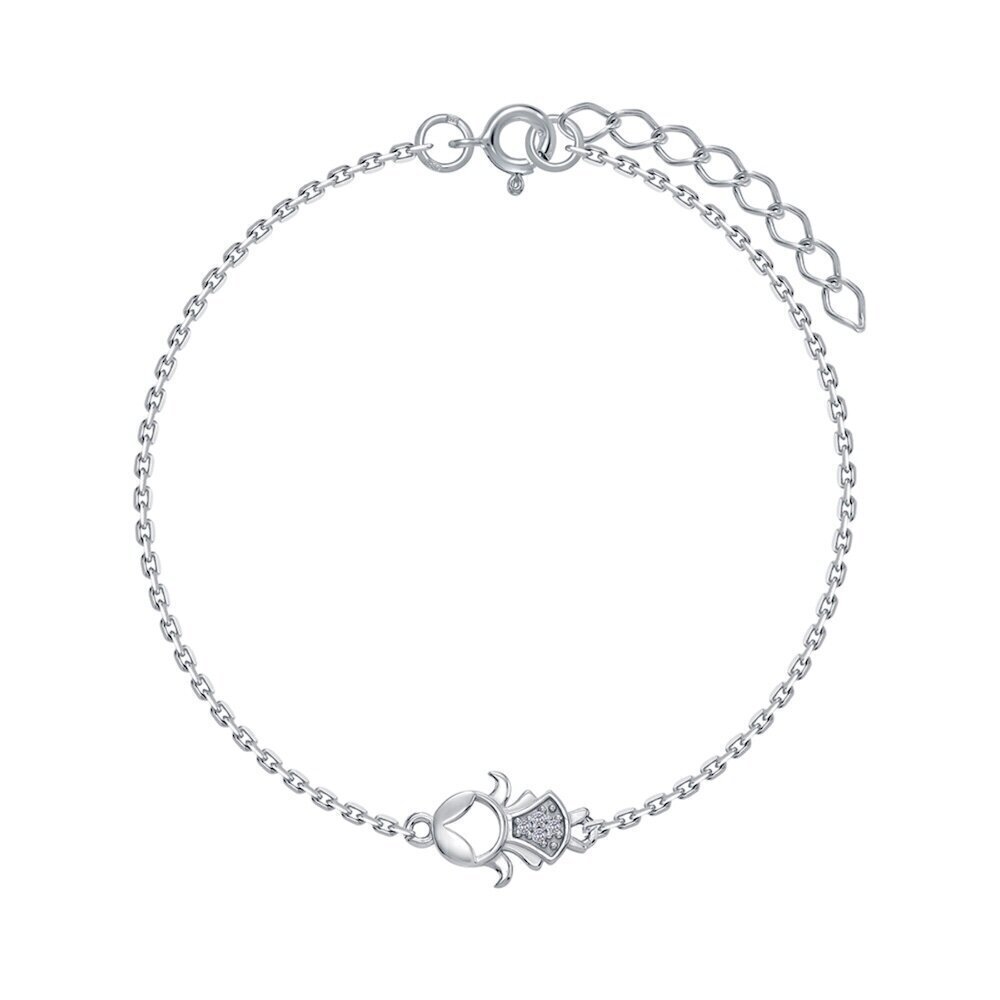 Купить Браслет из серебра "Девочка" с фианитами (12305)