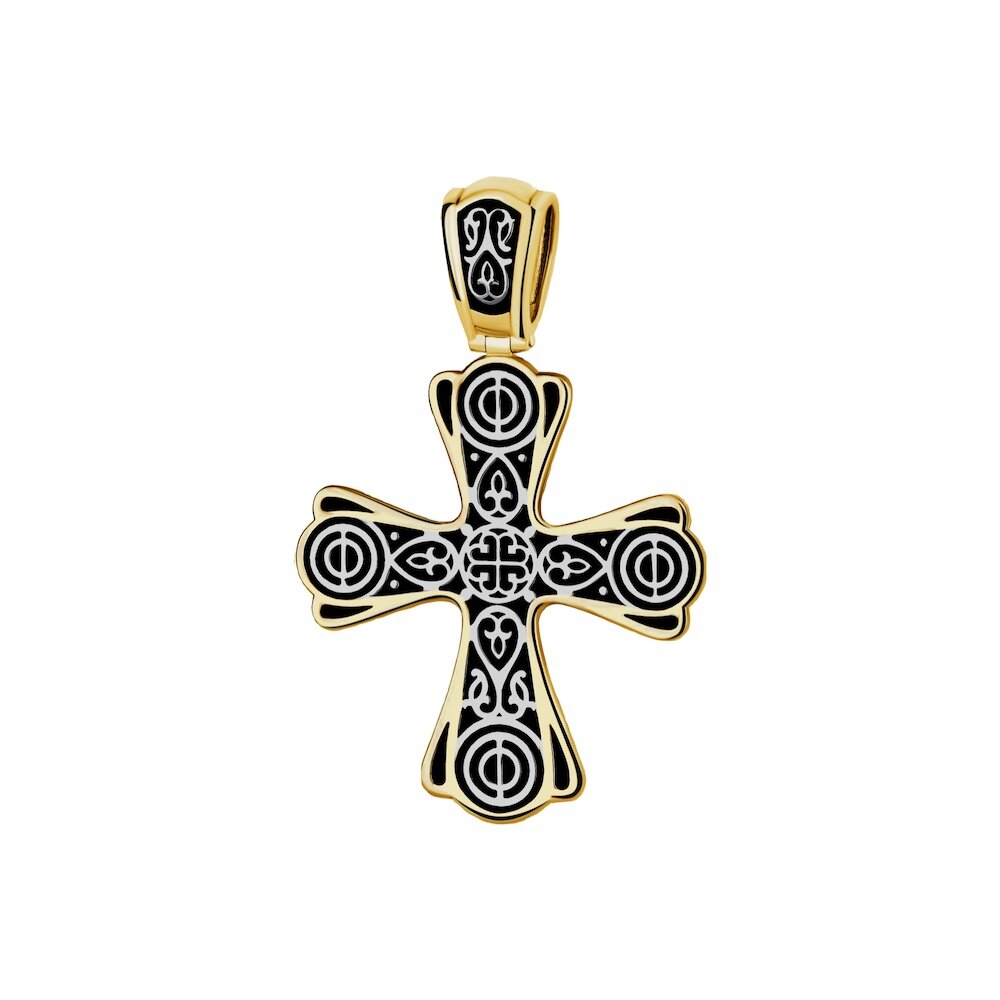 Купить Крест из серебра с узором (42761)