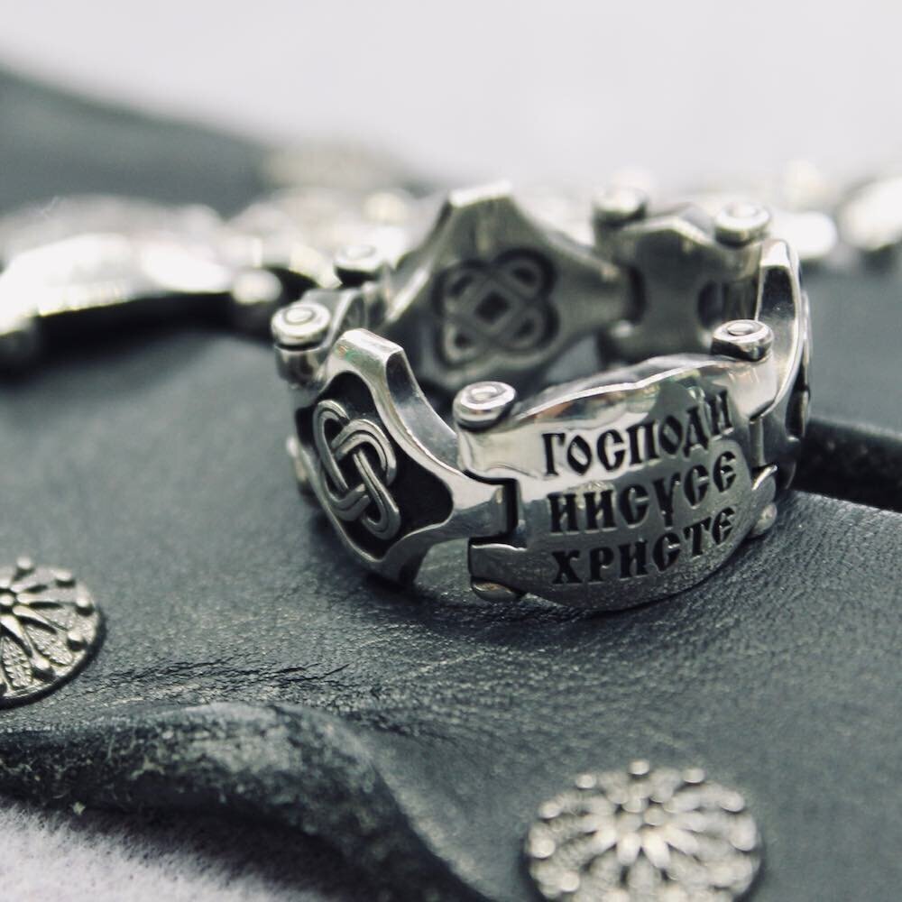 Купить Кольцо из серебра "Господи Иисусе Христе" (32077)