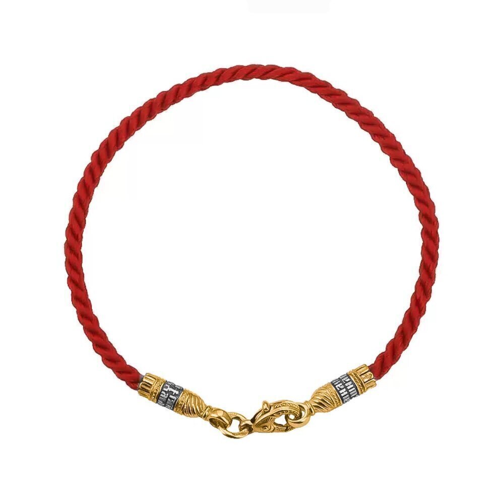 Купить Браслет из шнурка и серебра "Помилуй Мя Грешного" (12384)