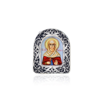 картинка Икона "Святая Наталия" эмаль финифть (20181) 