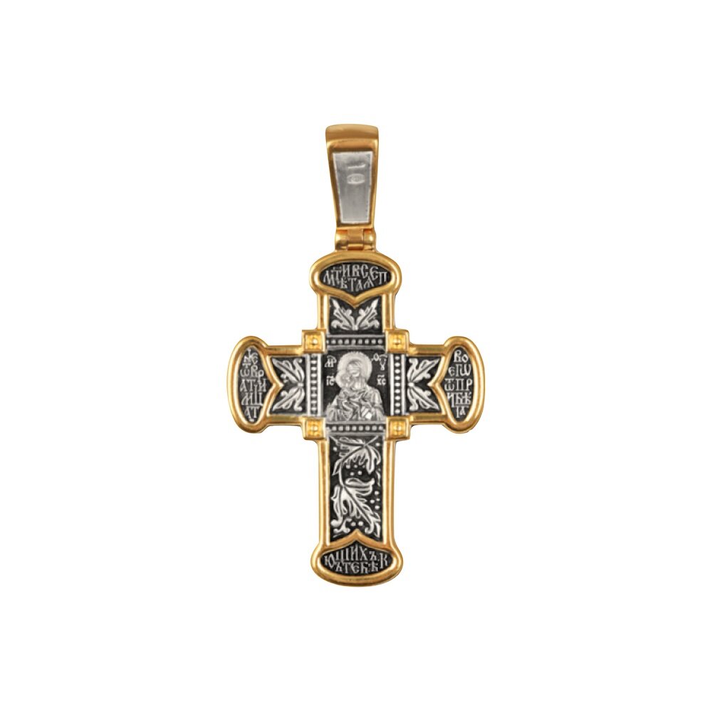 Купить Крест из серебра "Божия Матерь Федоровская" (42874)