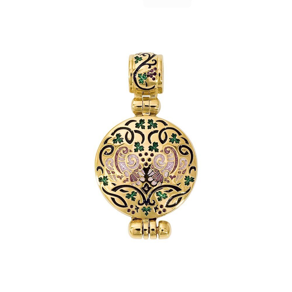 Купить Подвеска мощевик из серебра "Спас Нерукотворный" с эмалью (52941)