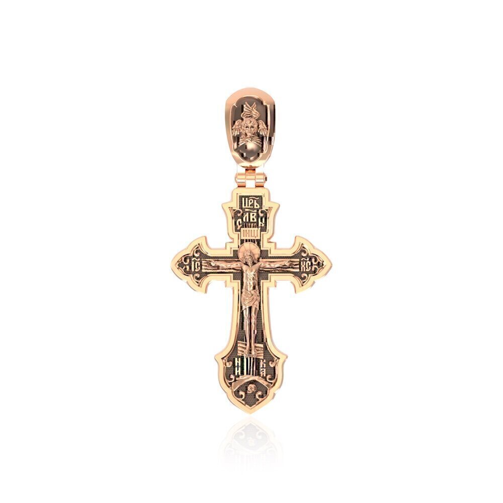 Купить Крест из красного золота "Святой Сергий Радонежский" (2246)