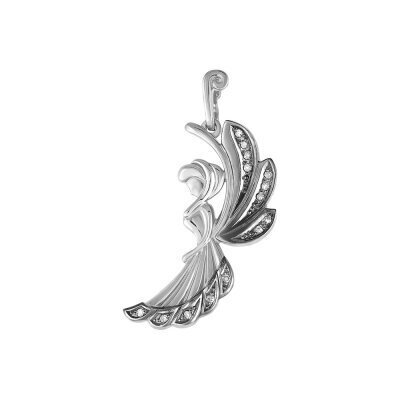 картинка Подвеска из серебра "Ангел" с фианитами (52793) 