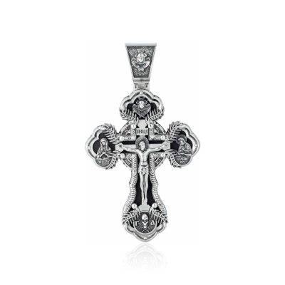 картинка Крест из серебра "Божия Матерь Покрова" (42061) 