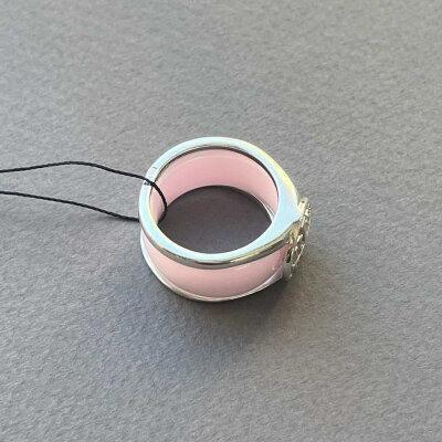 картинка Кольцо разборное из серебра "НИКА" вставка керамика (32381) 