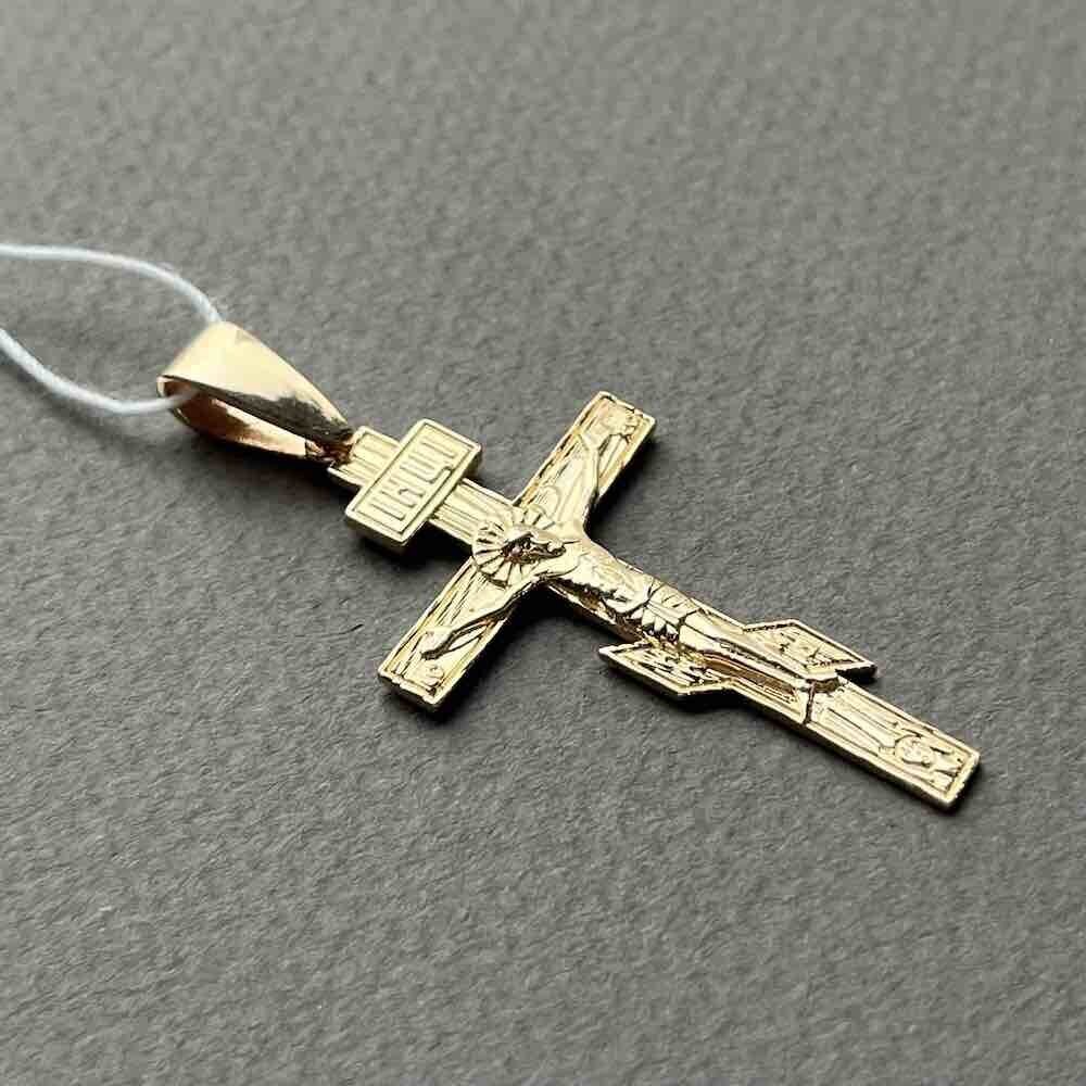 Купить Крест из красного золота "Спаси и Сохрани" (41444)