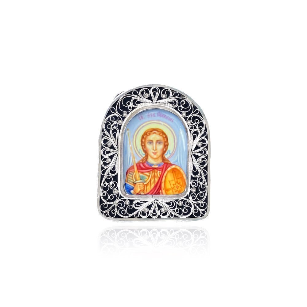 Купить Икона "Архангел Михаил" эмаль финифть (20192)