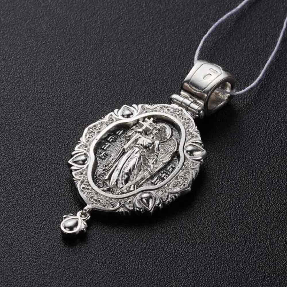 Купить Образ из серебра "Божия Матерь Всецарица" с фианитами (59303)