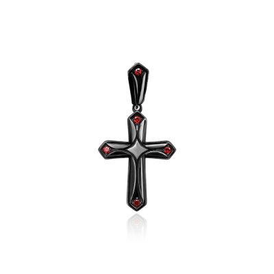 картинка Крест из серебра с фианитами (42542) 
