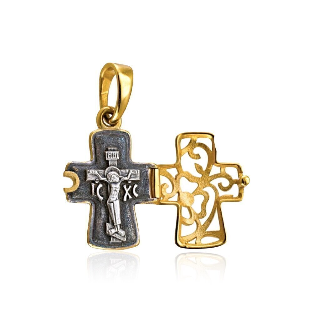 Купить Крест из серебра "Крест-складень Цветочный" (25280)