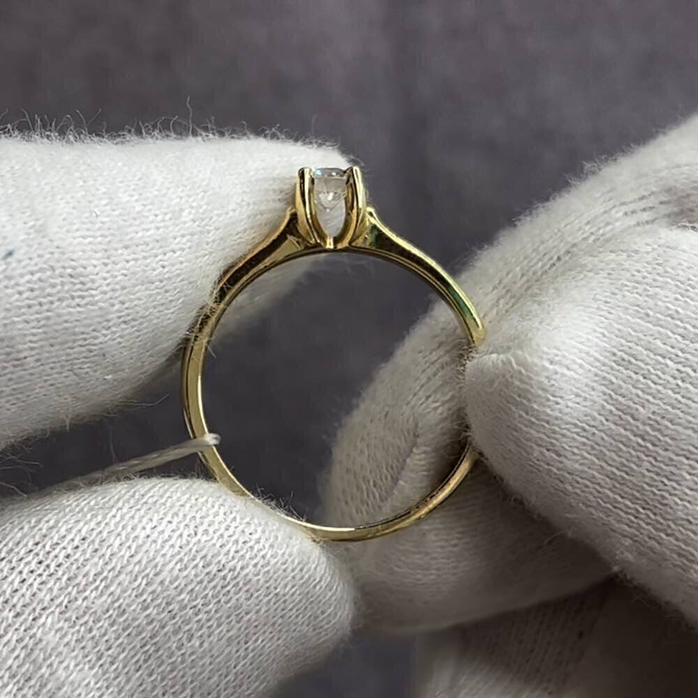 Купить Кольцо из желтого золота "Спаси и Сохрани" с бриллиантом (31003)