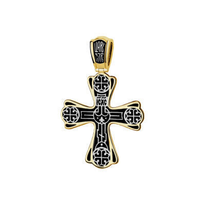 картинка Крест из серебра с узором (42761) 