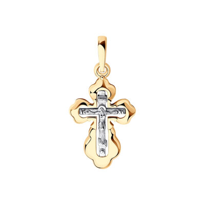 картинка Крест из красного золота "Спаси и Сохрани" (41568) 