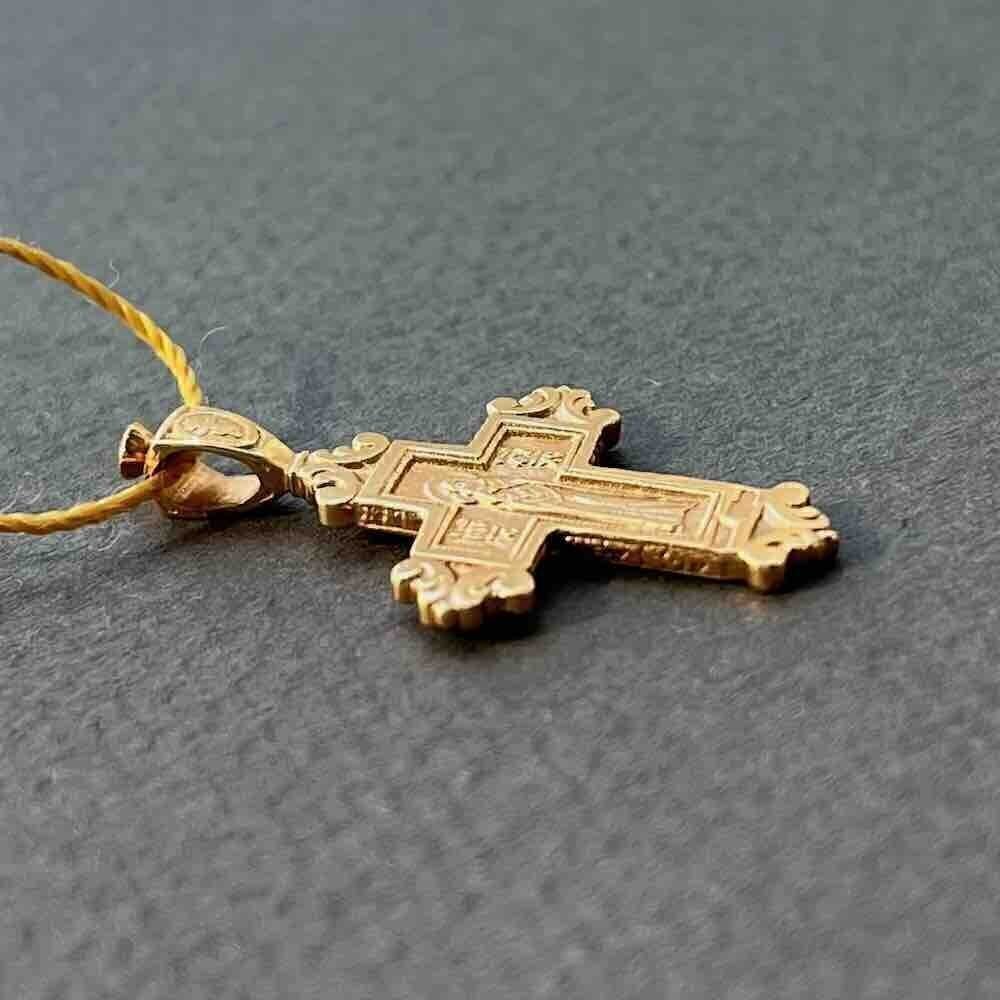 Купить Крест из красного золота "Богородица" (41012)