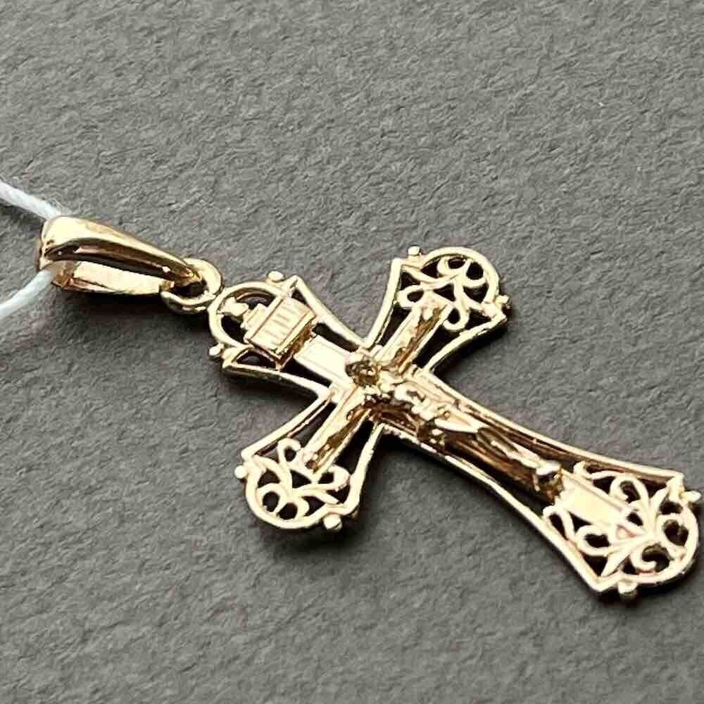 Купить Крест из красного золота "Спаси и Сохрани" (41500)