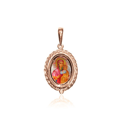 картинка Образ из красного золота "Божия Матерь Смоленская" (51055) 