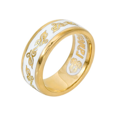 картинка Кольцо из серебра "Спаси и Сохрани" с эмалью (32193) 