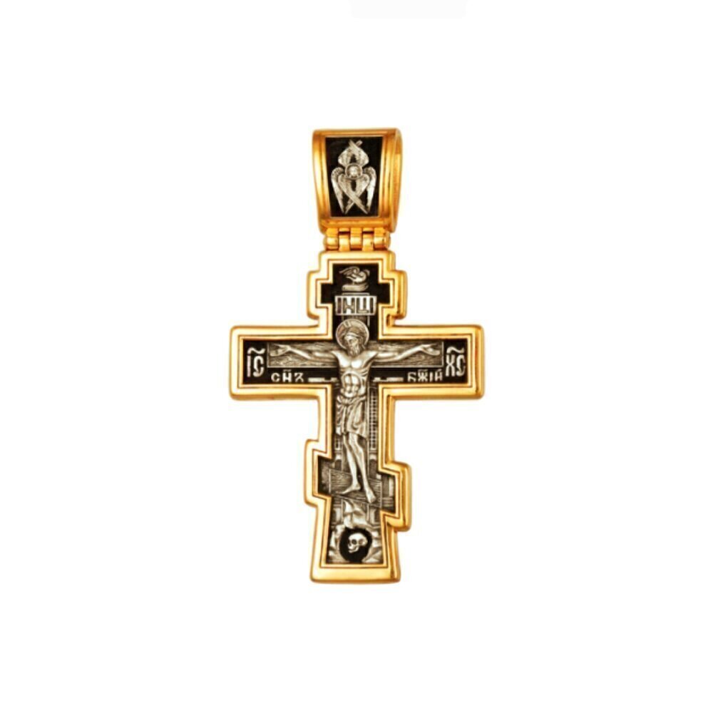 Купить Крест из серебра "Да воскреснет Бог" (42819)