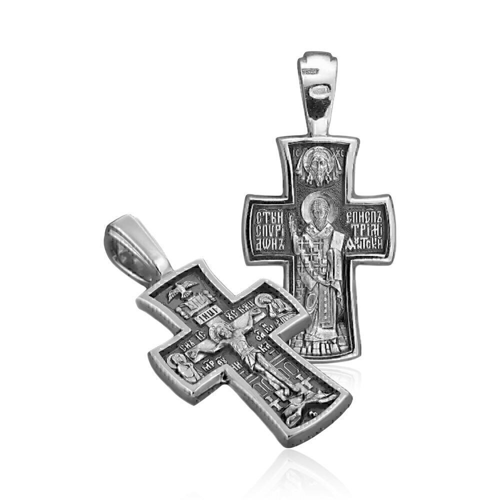 Купить Крест из серебра "Святой Спиридон Тримифунтский" (28421)