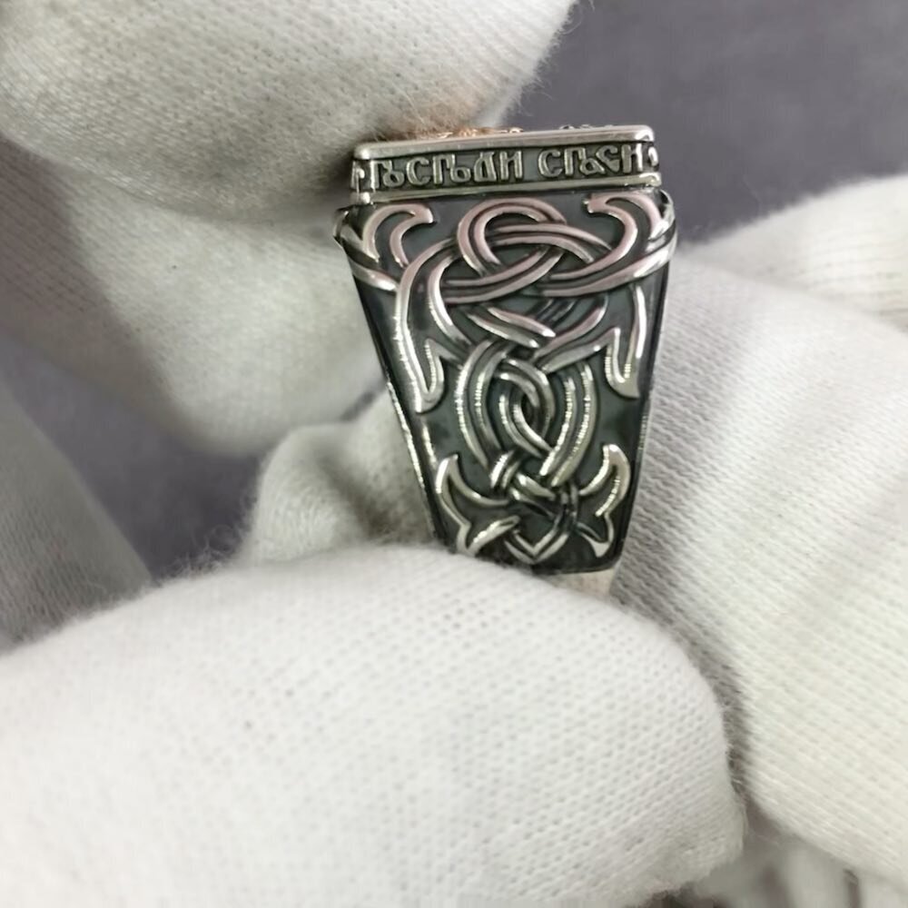 Купить Кольцо из серебра "Святой Георгий Победоносец" (32203)