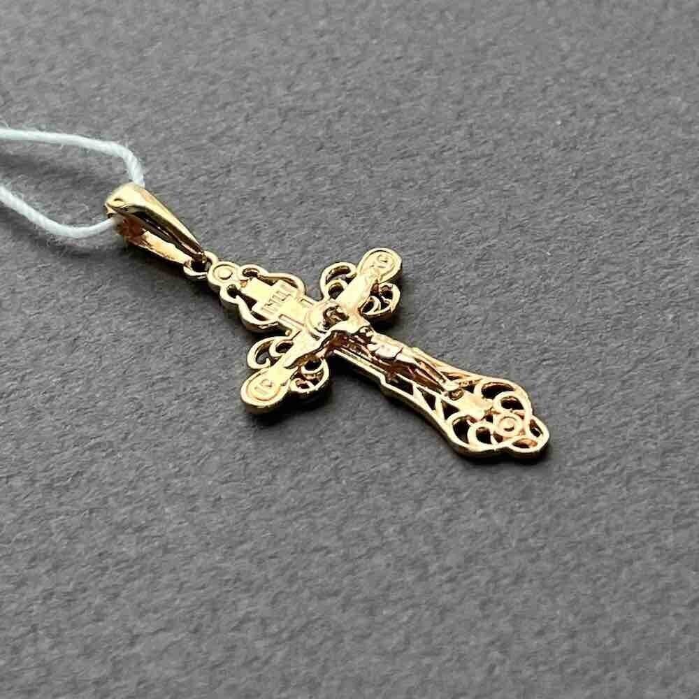 Купить Крест из красного золота "Спаси и Сохрани" (41336)