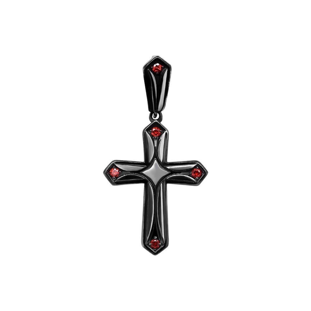 Купить Крест из серебра с фианитами (42542)