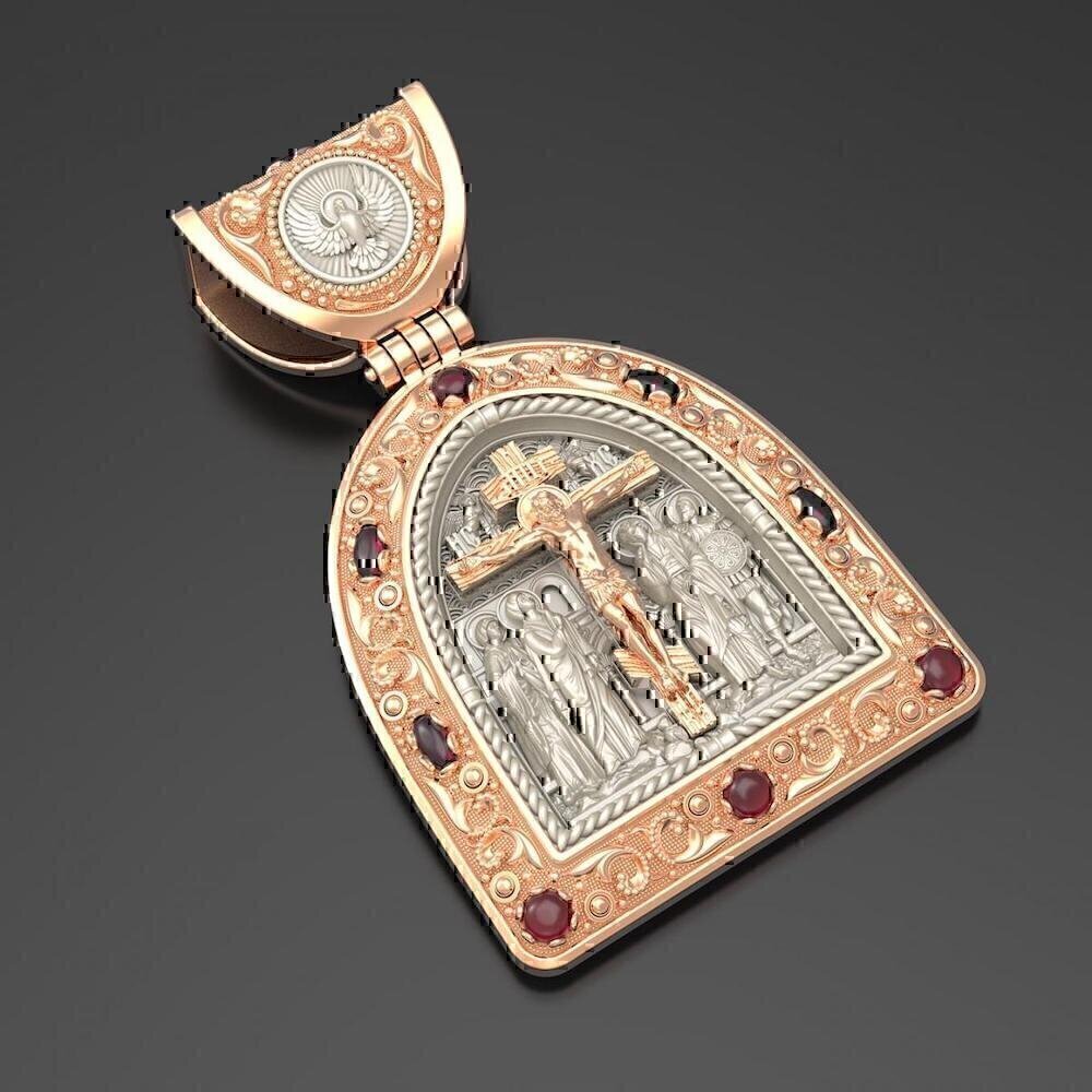 Купить Образ из красного золота "Распятие Христово" (30532)