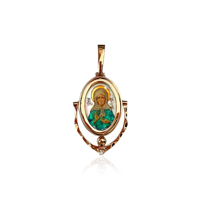 картинка Образ из красного золота "Святая Матрона Московская" (51054) 