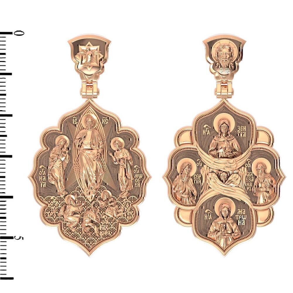 Купить Образ из красного золота "Святая Матрона Московская" (30587)