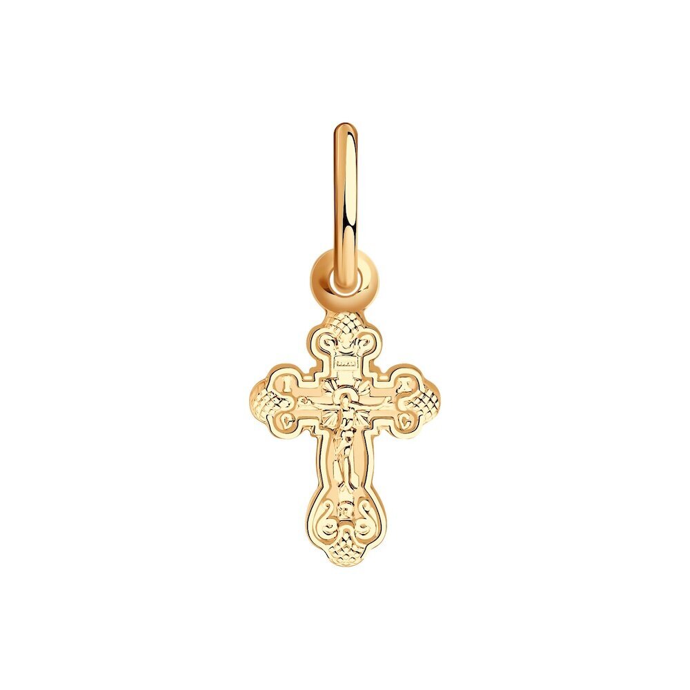 Купить Крест из красного золота "Спаси и Сохрани" (41573)