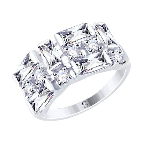 Купить Кольцо из серебра с фианитами (6591)