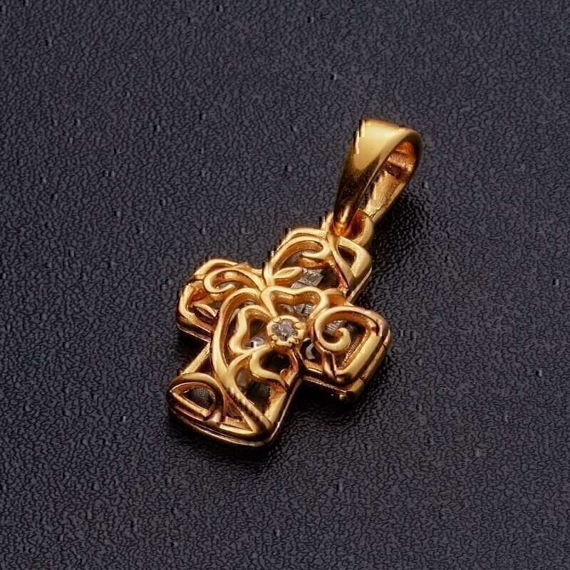 Купить Крест из серебра "Крест-складень Цветочный" (25280)