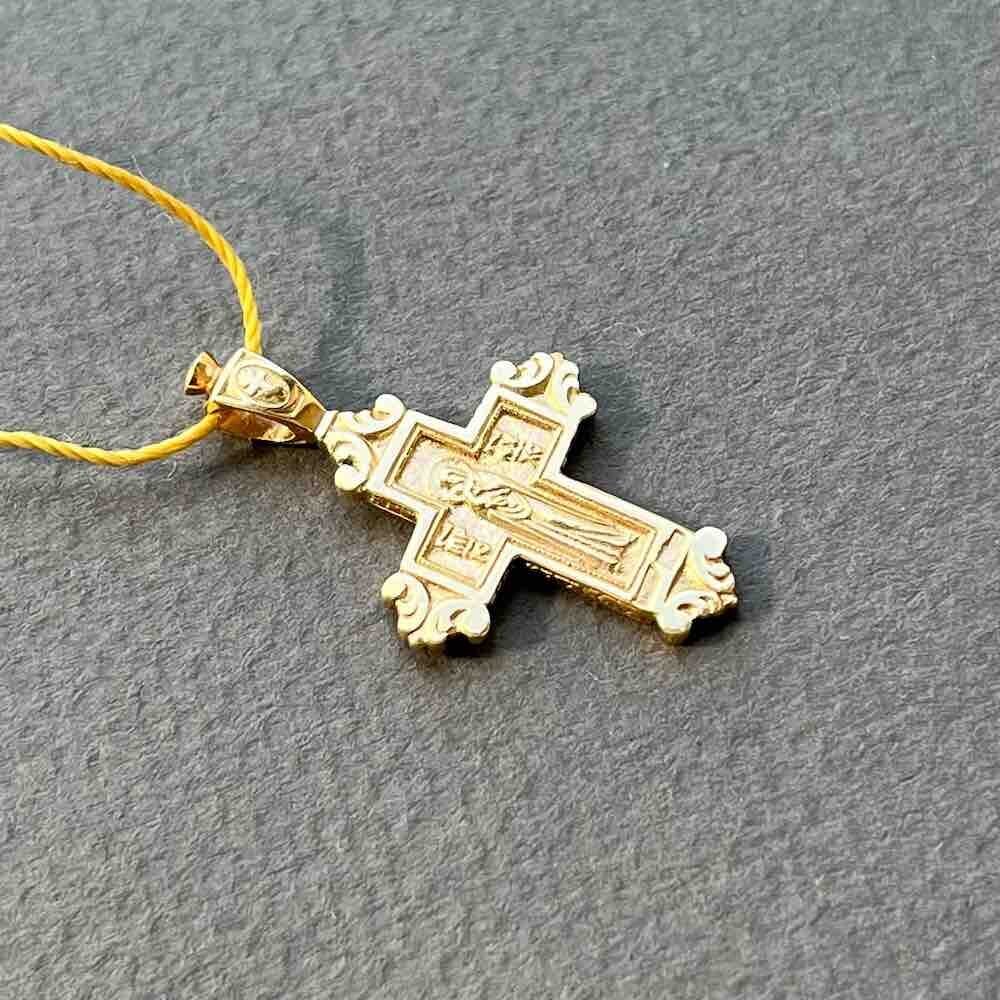 Купить Крест из красного золота "Богородица" (41012)