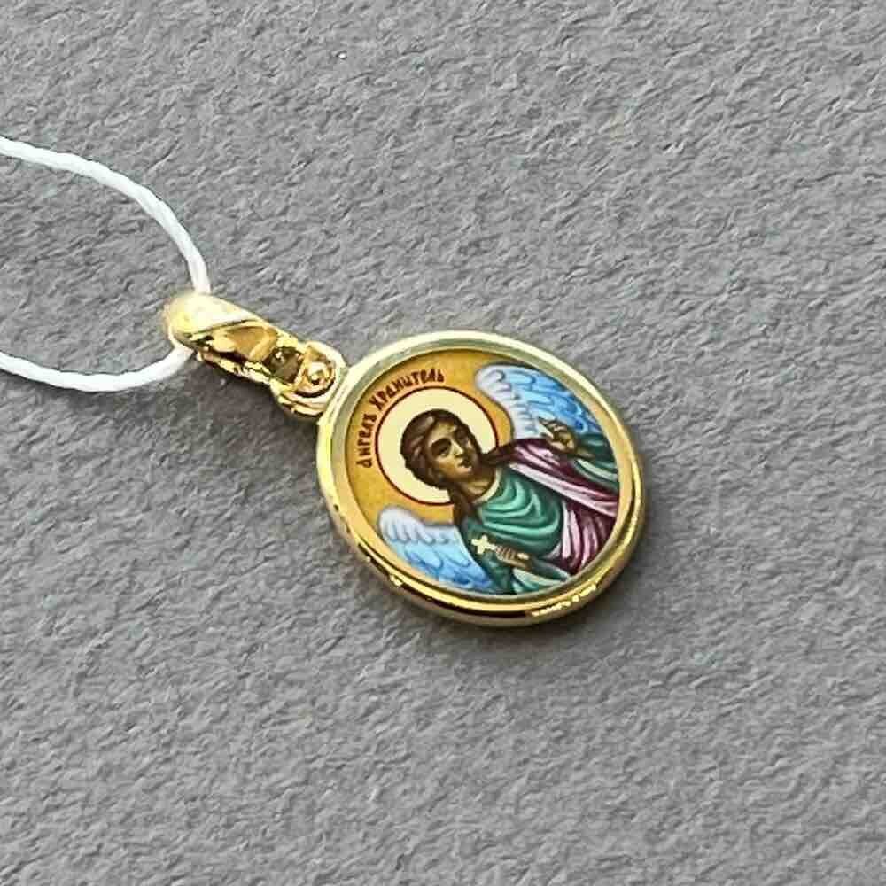 Купить Образ из желтого золота "Божия Матерь Казанская" с эмалью (51110)