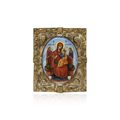 картинка Икона "Божия Матерь Всецарица" финифть (20599) 