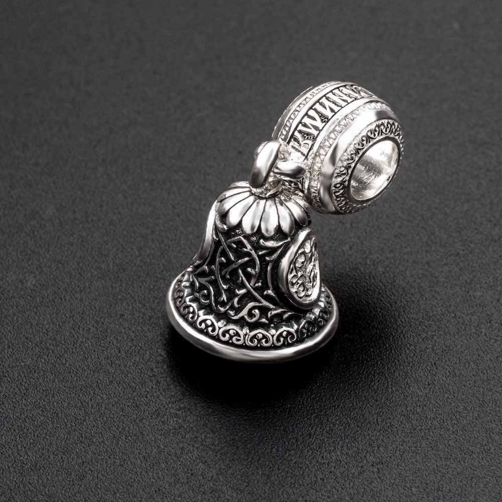 Купить Бусина из серебра с подвеской "Колокольчик" (59239)