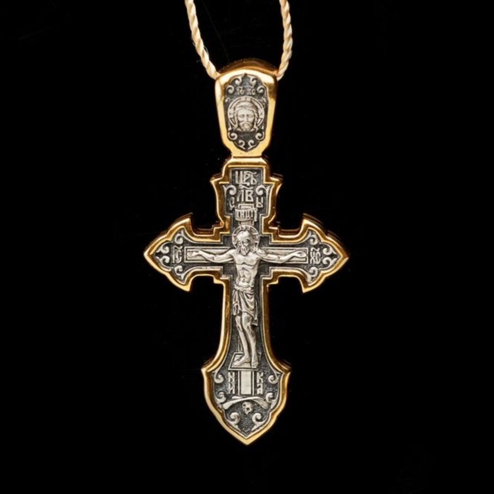 Купить Крест из серебра "Святой Сергий Радонежский" (42860)