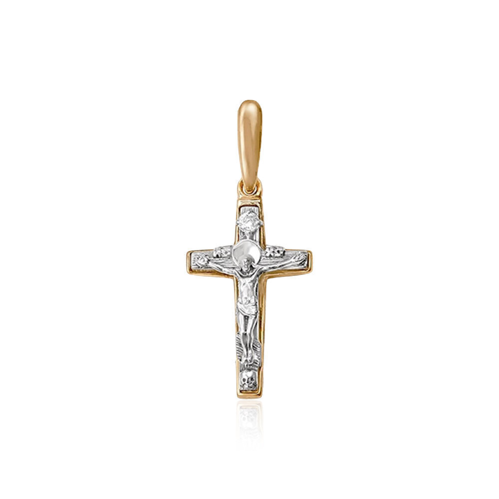 Купить Крест из красного золота с бриллиантом (2016)