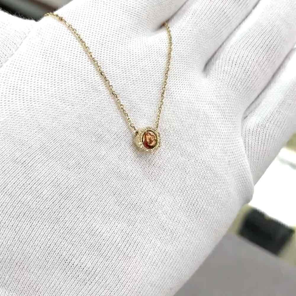 Купить Образ из желтого золота "Божия Матерь Казанская" с бриллиантами на цепочке (51059)